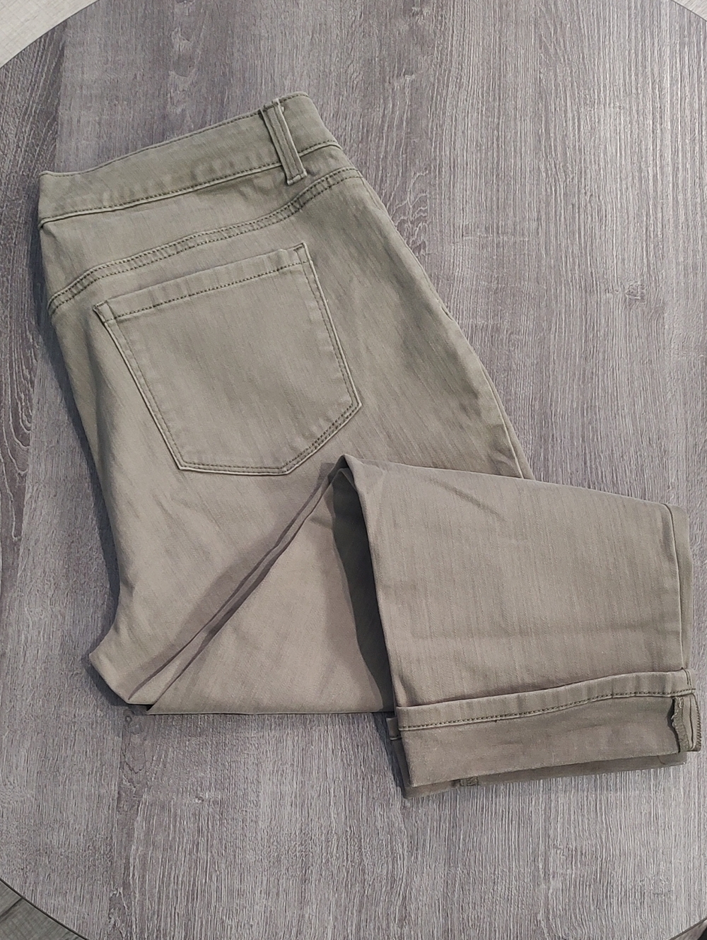 Style & Co. Women's Olive-Tone Straight Leg Chinos